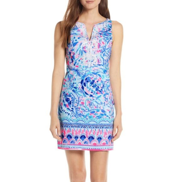 Lilly Pulitzer Dresses & Skirts - Lilly Pulitzer Gabby Shift Dress in Breakwater Tint Party Wave Shift Size 4